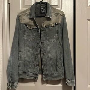Women's‎ Integral Jeans Jacket - Size L, Distressed Style